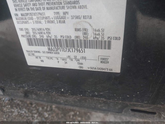 2018 FORD ECOSPORT MAJ3P1TE7JC179651 Photo 8