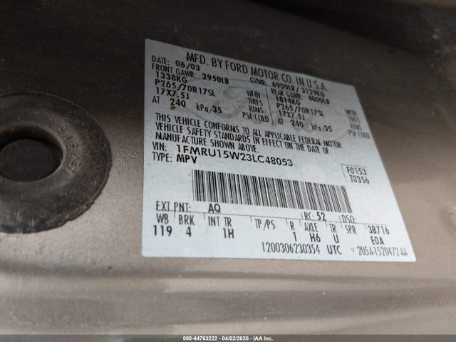 2003 FORD EXPEDITION 1FMRU15W23LC48053 Photo 8