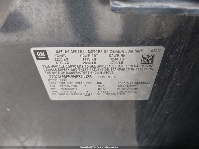 2GKALMEK9H6321135 GMC Terrain Sle-1