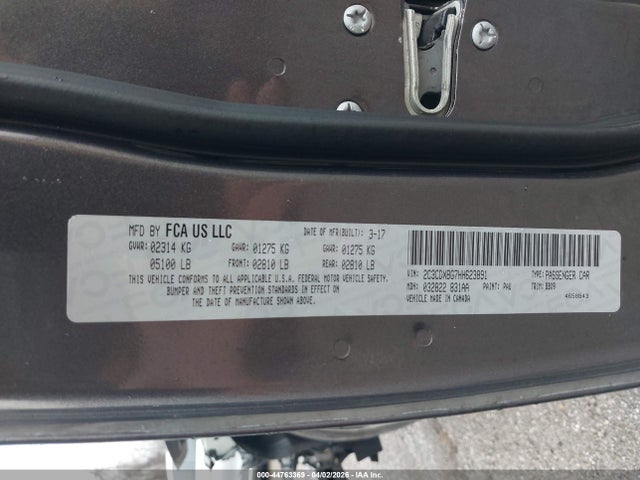 Продажа на аукционе авто 2017 Dodge Charger Se Rwd, vin: 2C3CDXBG7HH623891, номер лота: 44763369