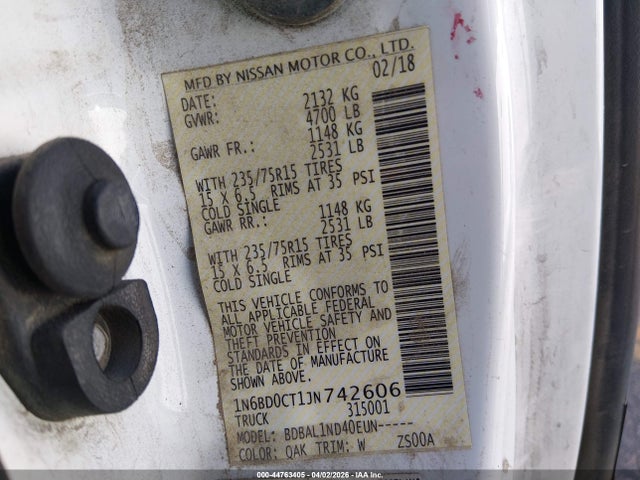 2018 NISSAN FRONTIER 1N6BD0CT1JN742606 Photo 8