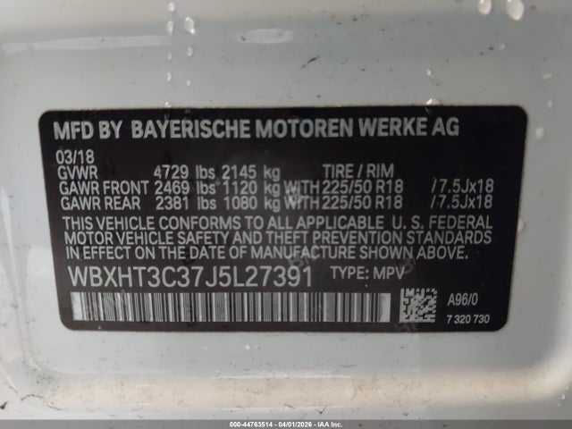 2018 BMW X1 WBXHT3C37J5L27391 Photo 8