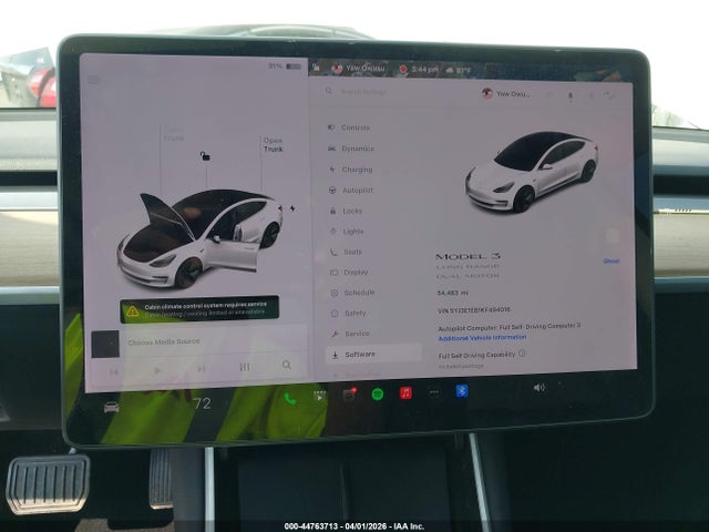 Tesla Model 3 Long Range/performance 2019 5YJ3E1EB1KF494016 Image 7