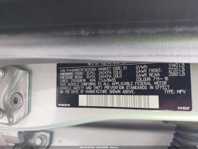 2015 VOLVO XC60 YV440MDCXF2620264 Photo 8