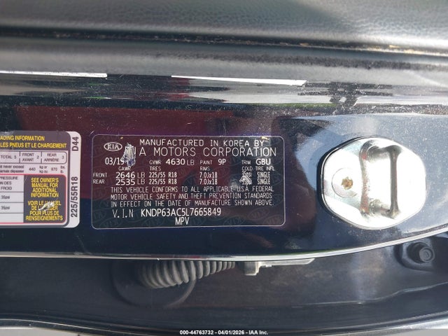 Продажа на аукционе авто 2020 Kia Sportage S, vin: KNDP63AC5L7665849, номер лота: 44763732