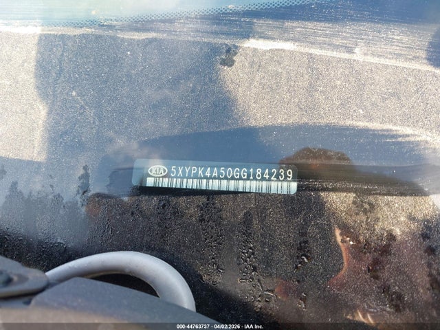 5XYPK4A50GG184239 KIA Sorento 3.3l Sx