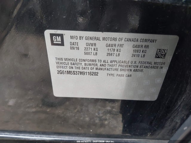 2017 CADILLAC XTS 2G61M5S37H9116202 Photo 8