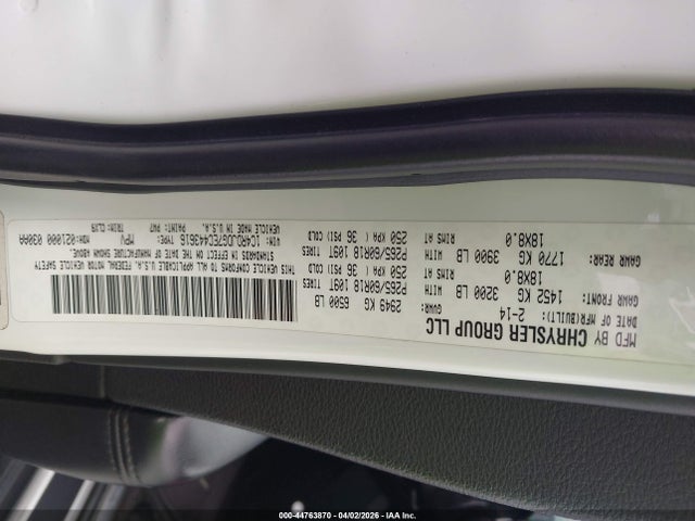 Продажа на аукционе авто 2014 Dodge Durango Limited, vin: 1C4RDJDG7EC443616, номер лота: 44763870
