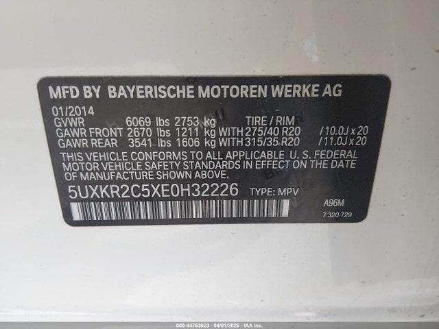 BMW X5 Sdrive35i 2014 5UXKR2C5XE0H32226 Image 9