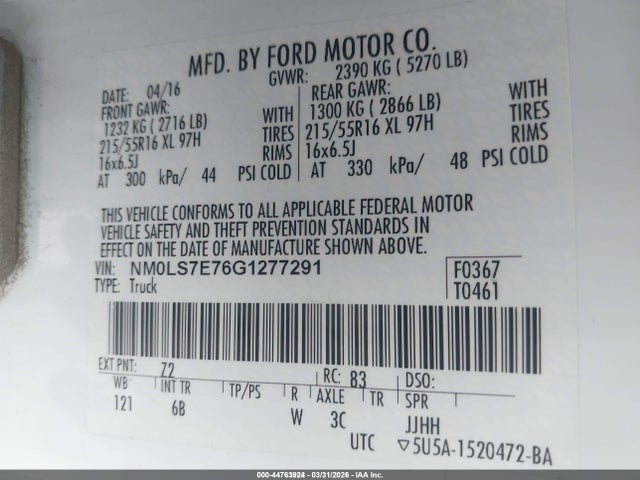 2016 FORD TRANSIT CONNECT NM0LS7E76G1277291 Photo 8