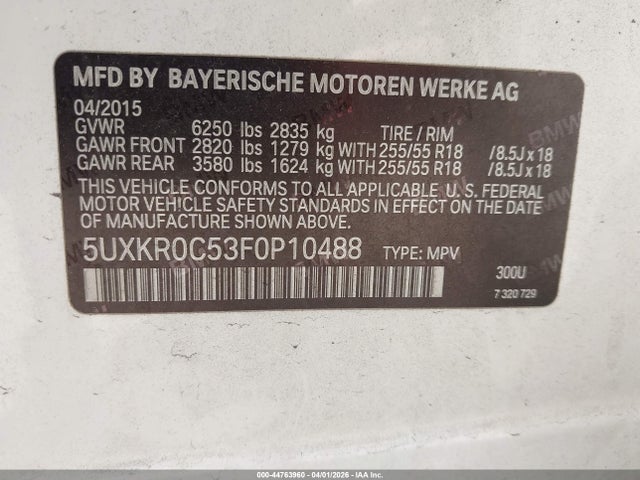 2015 BMW X5 5UXKR0C53F0P10488 Photo 8