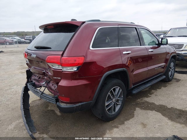 44764062 :رقم المزاد ، 1C4RJFBGXJC195185 vin ، 2018 Jeep Grand Cherokee Limited 4x4 مزاد بيع