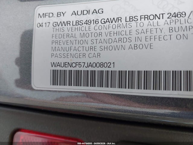 Продажа на аукционе авто 2018 Audi A5 2.0t Premium, vin: WAUENCF57JA008021, номер лота: 44764085