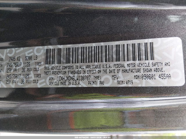 2020 JEEP WRANGLER UNLIMITED 1C4HJXDN6LW138707 Photo 8