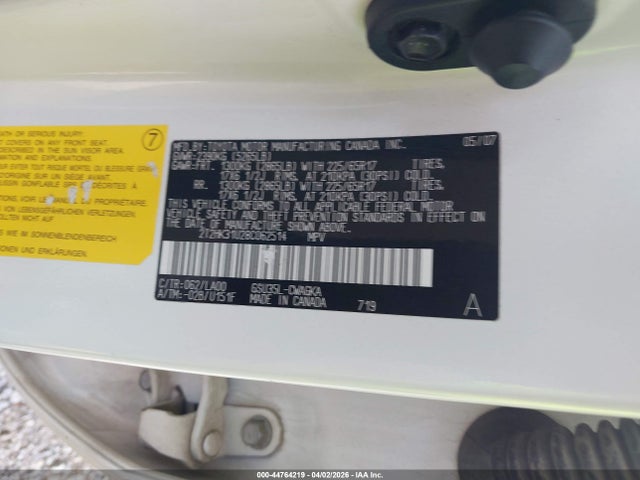 44764219 :رقم المزاد ، 2T2HK31U28C062514 vin ، 2008 Lexus Rx 350 مزاد بيع