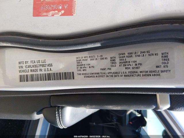 1C4RJKBG7P8821456 Jeep Grand Cherokee L Limited 4x4