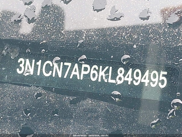 44764297 :رقم المزاد ، 3N1CN7AP6KL849495 vin ، 2019 Nissan Versa 1.6 Sv مزاد بيع