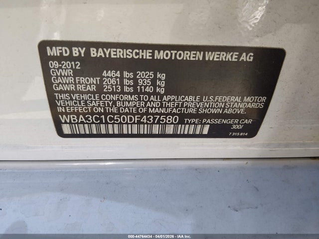 2013 BMW 328I WBA3C1C50DF437580 Photo 8