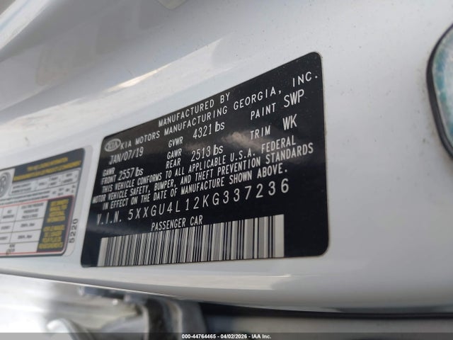 KIA OPTIMA EX 2019 5XXGU4L12KG337236 Image 9