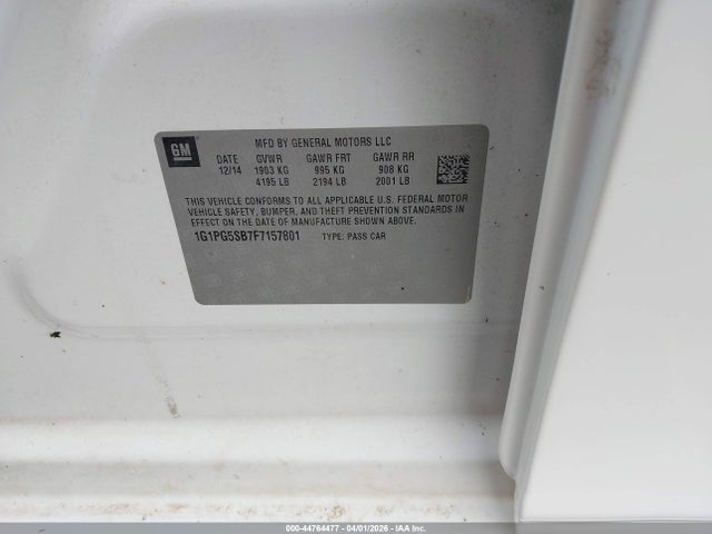 Chevrolet CRUZE LTZ 2015 1G1PG5SB7F7157801 Image 9