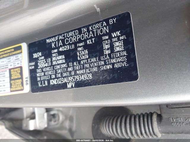 Aukcja sprzedaży 2025 Kia Soul Lx, vin: KNDJ23AU9S7934928, numer aukcji: 44764481