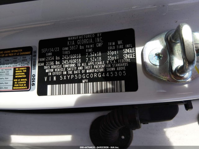 Aukcja sprzedaży 2024 Kia Telluride Sx Prestige X-pro, vin: 5XYP5DGC0RG445305, numer aukcji: 44764625