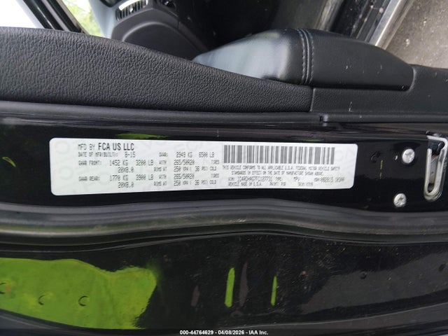 Aukcja sprzedaży 2015 Dodge Durango Sxt, vin: 1C4RDHAG7FC127731, numer aukcji: 44764629