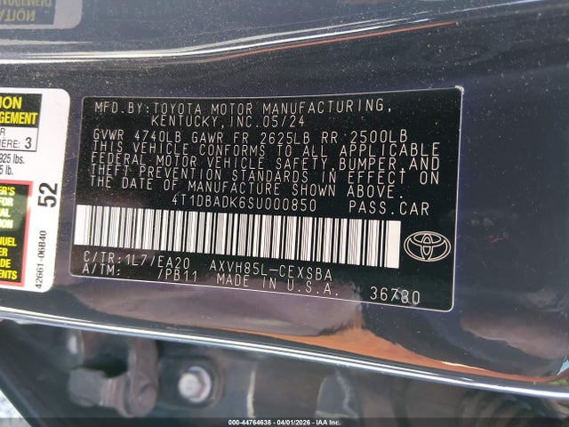 Toyota CAMRY SE 2025 4T1DBADK6SU000850 Image 9