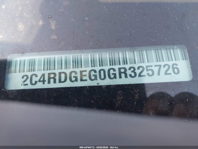 Продажа на аукционе авто 2016 Dodge Grand Caravan R/t, vin: 2C4RDGEG0GR325726, номер лота: 44764712