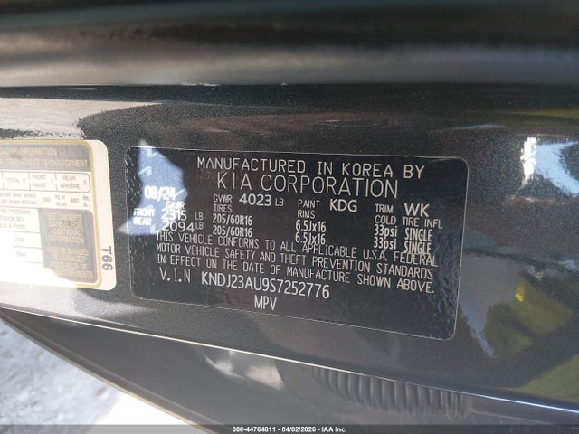 KNDJ23AU9S7252776 KIA SOUL LX