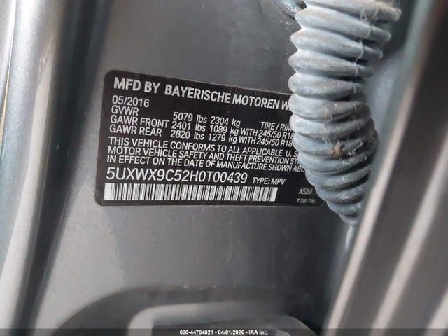 5UXWX9C52H0T00439 BMW X3 Xdrive28i