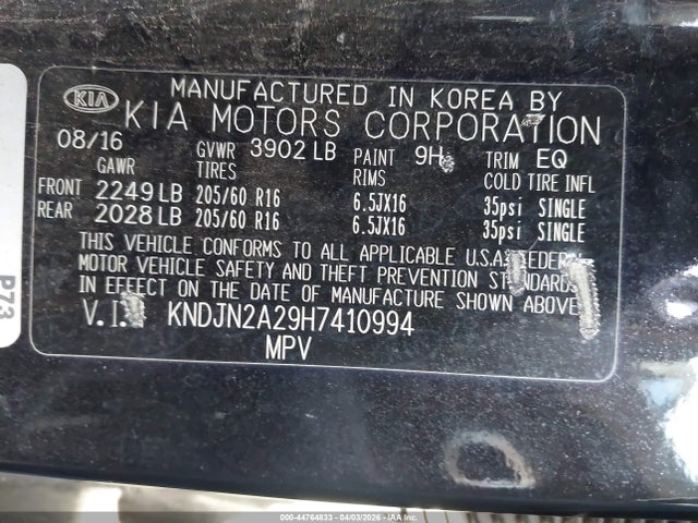 KIA Soul 2017 KNDJN2A29H7410994 Image 9