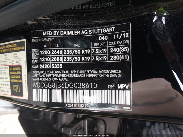 Продажа на аукционе авто 2013 Mercedes-benz Glk 350 4matic, vin: WDCGG8JB6DG038610, номер лота: 44764834