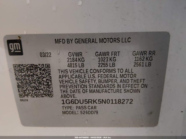 1G6DU5RK5N0118272 Cadillac Ct5 Sport