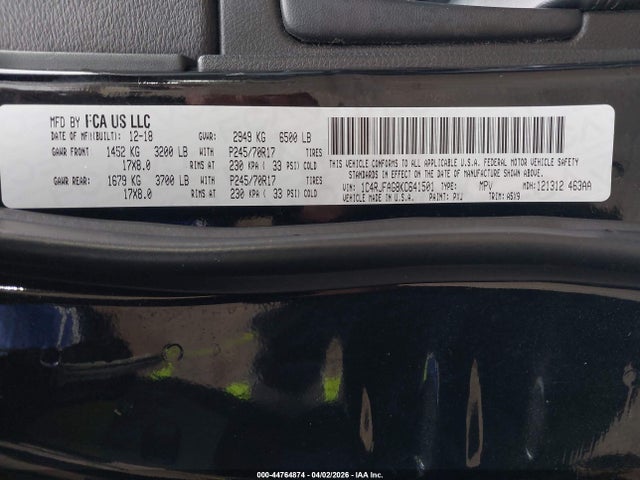 Aukcja sprzedaży 2019 Jeep Grand Cherokee Laredo E 4x4, vin: 1C4RJFAG8KC641501, numer aukcji: 44764874