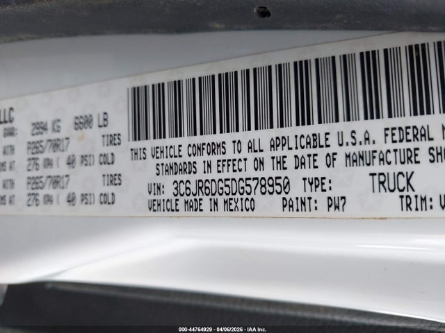 2013 RAM 1500 3C6JR6DG5DG578950 Photo 8