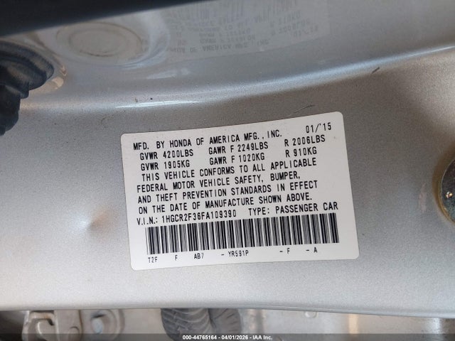 1HGCR2F36FA109390 Honda ACCORD LX