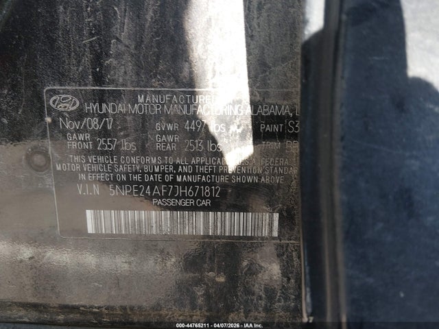 Продажа на аукционе авто 2018 Hyundai Sonata Se, vin: 5NPE24AF7JH671812, номер лота: 44765211