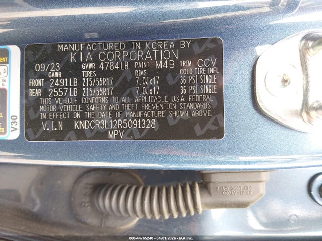 Aukcja sprzedaży 2024 Kia Niro Ev Wind, vin: KNDCR3L12R5091328, numer aukcji: 44765240