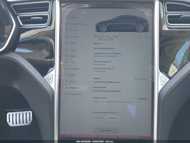 5YJSA1E41GF157376 Tesla Model S 90d/p100d/p85d/p90d
