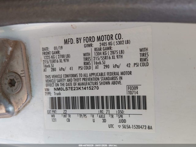2019 FORD TRANSIT CONNECT NM0LS7E23K1415270 Photo 8