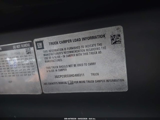 Chevrolet Silverado 1500 1lz 2017 3GCPCSEC6HG486311 Image 9
