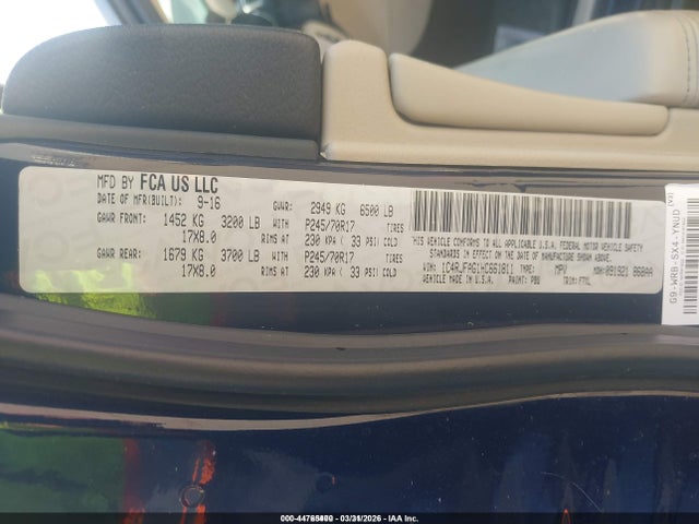 2017 JEEP GRAND CHEROKEE 1C4RJFAG1HC661811 Photo 8