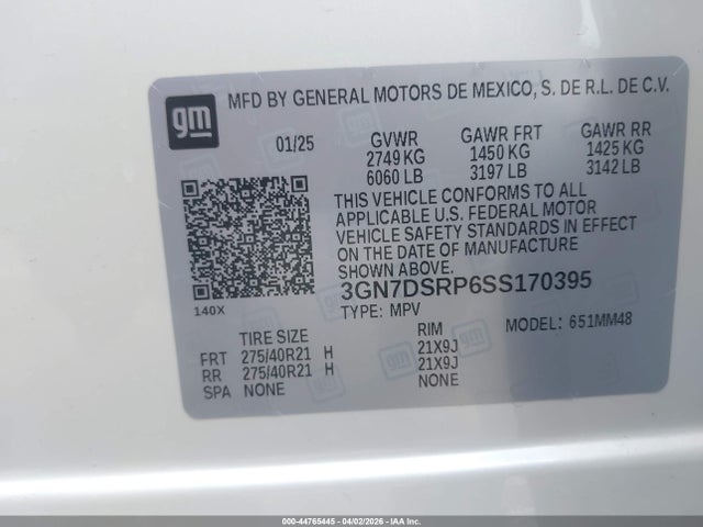Chevrolet Equinox Ev Rs 2025 3GN7DSRP6SS170395 Image 9