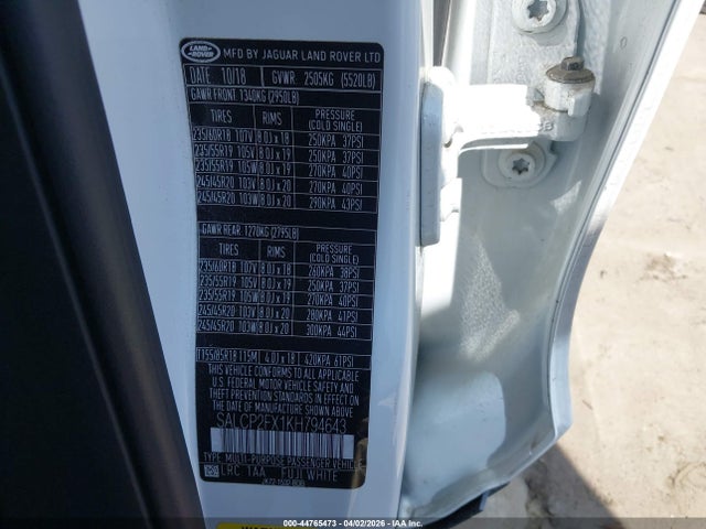 SALCP2FX1KH794643 Land Rover Discovery Sport Se
