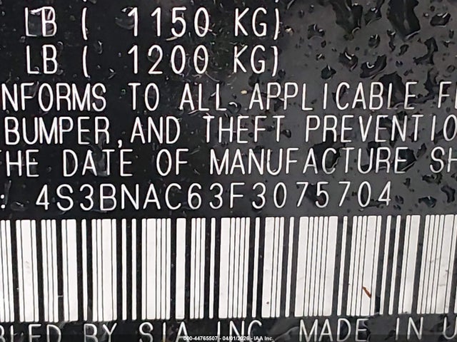 Subaru Legacy 2.5i Premium 2015 4S3BNAC63F3075704 Image 9