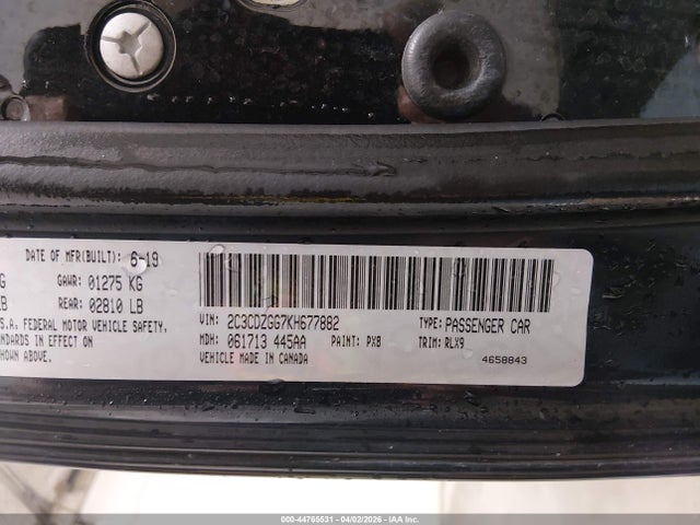 Продажа на аукционе авто 2019 Dodge Challenger Sxt Awd, vin: 2C3CDZGG7KH677882, номер лота: 44765531