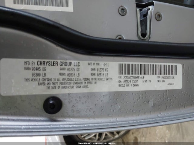 Aukcja sprzedaży 2011 Chrysler 300c, vin: 2C3CA6CT9BH561013, numer aukcji: 44765601