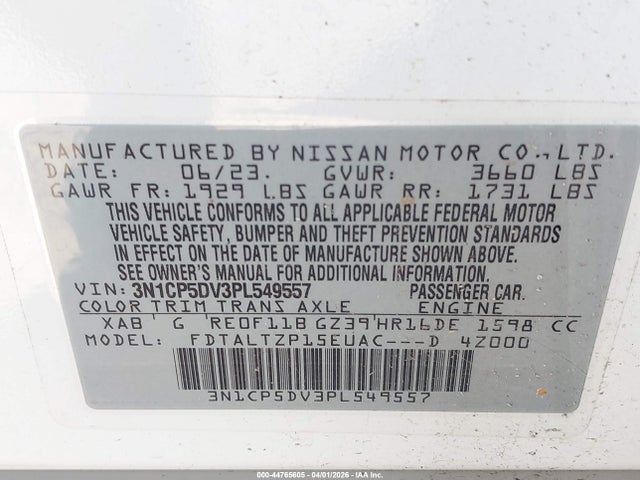 2023 NISSAN KICKS 3N1CP5DV3PL549557 Photo 8