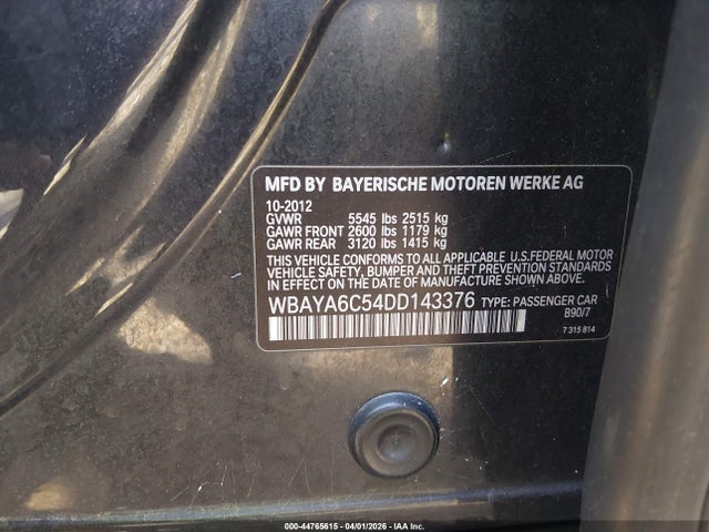 2013 BMW 740I WBAYA6C54DD143376 Photo 8